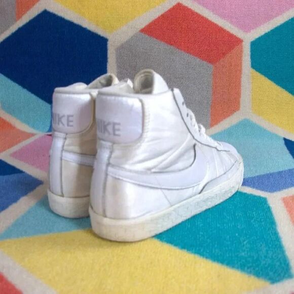 Nike Women's Blazer High Casual Shoes 317808-114‎ White Checkered - US Size: 9 - Picture 6 of 8